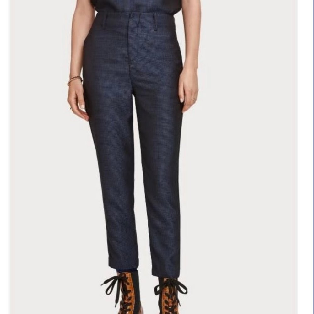 SCOTCH SODA HIGH WAISTED TAILORED TEPERED FIT PANTS 152655